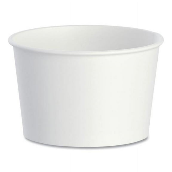 8 oz Double Poly Paper Food Container, White