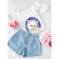 thumbnail image 3 of Cat Staring T-Shirt Toddler -Kayomi Harai Designs,  4 Toddler, 3 of 4