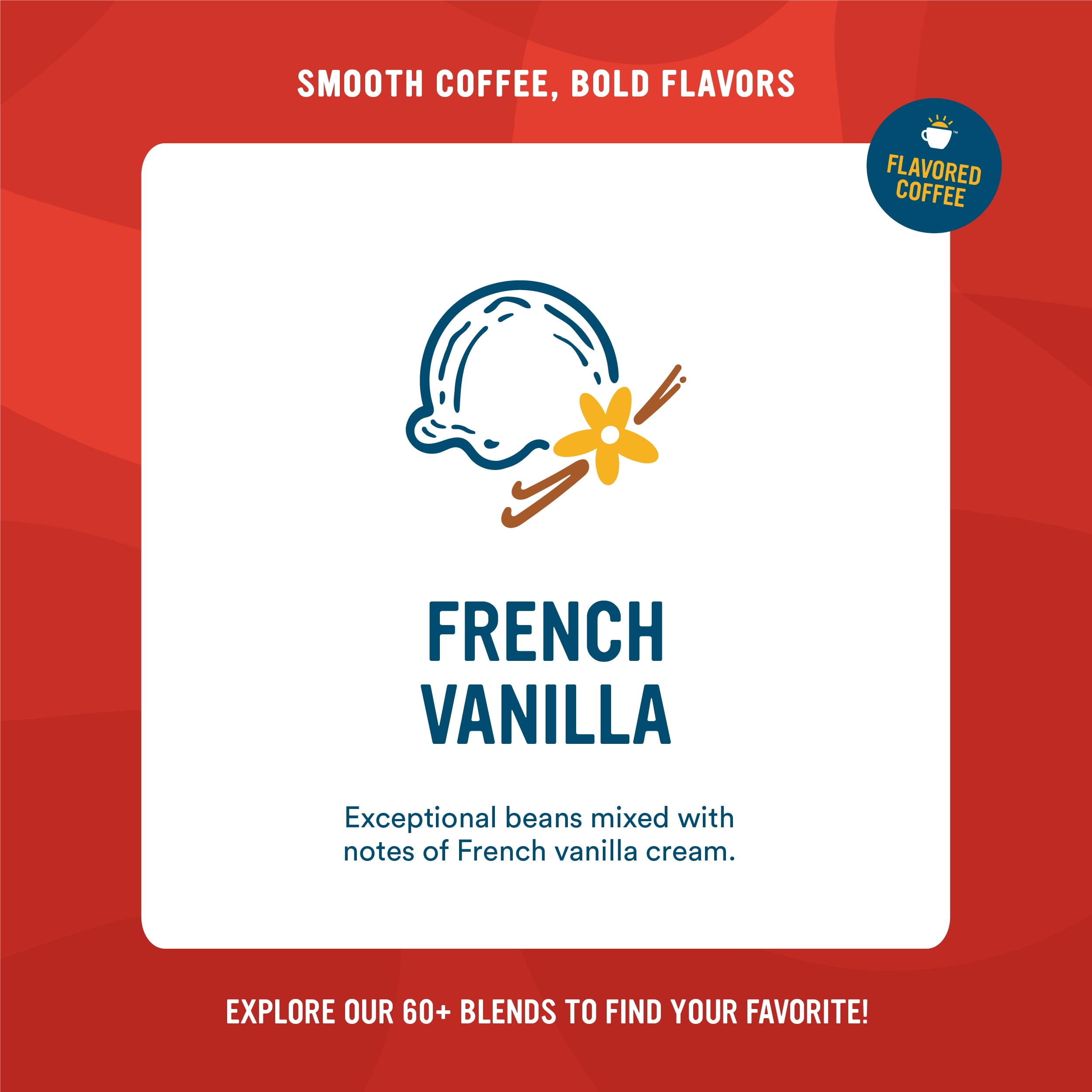 Cameron's Coffee French Vanilla Flavored Light Roast Ground Arabica Coffee, Sweet Vanilla, 12 oz Bag