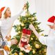 thumbnail image 3 of Gibobby Calcetines navideños Calcetines grandes Chimenea clásica Calcetines colgantes de nieve Muñeco de Papá Noel Calcetines decorativos (B), 3 of 4