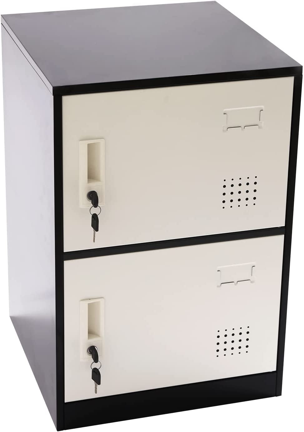 Miumaeov 2 Door Vertical Stackable Storage Metal Bookcase