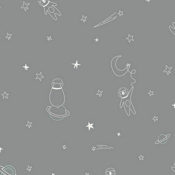 To Bearfinity & Beyond! space animal fabric, Stargazer Art Gallery , Sold by the Quarter Yard