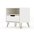 thumbnail image 4 of Rockefeller 1.0 Mid-Century- Modern Nightstand with 1-Drawer in White, 4 of 5