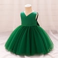 thumbnail image 4 of EnJoCho Flower Girl Dress for Wedding Tulle Satin Bow Shoulder Long A Line Girls First Communio𝗇 Dresses Formal Birthday Gown, 4 of 8