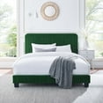 thumbnail image 4 of Modway Celine Channel Tufted Performance Velvet King Platform Bed in Emerald, 4 of 8