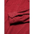 thumbnail image 4 of Franhais Men Button Down Shirts Casual Long Sleeve Lapel Collar Solid Color Slim Fit Corduroy Tops for Autumn, 4 of 8