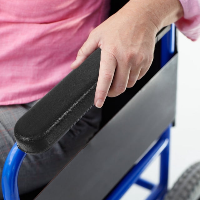 Phenofice 1Set Black Wheelchair Arm Rest with Comfortable Cushion and Simple Maintenance Features