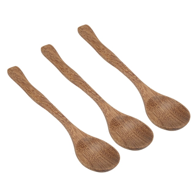 Cuillère à Café en Bois, Cuillères en Bois Résistantes à la Chaleur pour une Utilisation Quotidienne pour la Décoration de Style en Rondins