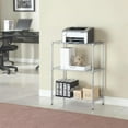 thumbnail image 4 of FDW Shelf Shelving Heavy Duty 3 Tier Metal 450 Lbs Total Capacity NSF Certified Space Saving Design Adjustable Feet Easy Assembly, Chrome, 4 of 7