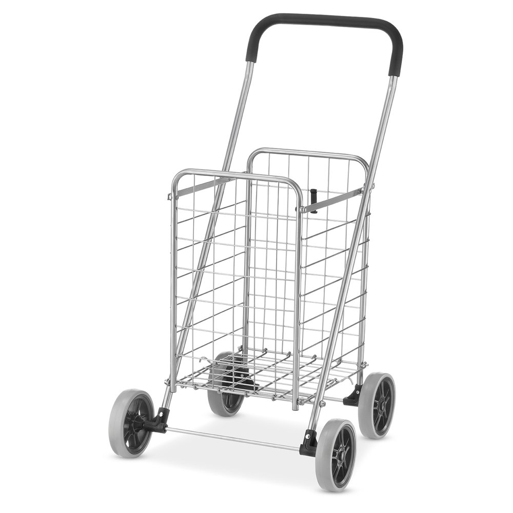 Whitmor Utility Durable Folding Design for Easy Storage Shopping Cart