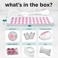 thumbnail image 6 of SereneLife Bubble Bath Mat – Portable Spa with Adjustable Intensity, Waterproof LED Light, Pillow & Remote Control for Ultimate Relaxation (Pink), 6 of 7