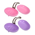 thumbnail image 3 of Uxcell Travel Soap Holder, 2 Pack Soap Bar Box Container Case with Band Dark Red Purple, 3 of 5
