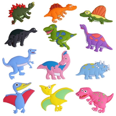 

OUNONA 12Pcs 3D Dinosaur Fridge Magnets Kids Toddlers Education Preschool Learning Toy
