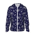 thumbnail image 1 of Saiise Bicycle1 Pattern Sun Protection Hoodie for Men and Women, Lightweight Quick-Dry Windproof with Hood and Zip-Large, 1 of 7