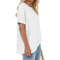 thumbnail image 4 of Sundazz Oversized Tshirts for Women Crew Neck Short Sleeve Tops Summer Casual Basic Tees, S-2XL, 4 of 8