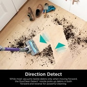 Shark PowerDetect Cordless Stick Vacuum, Carpet and Hardfloors, DuoClean Detect Technology, Reverse Cleaning, MultiFLEX Wand, 70-Min Run Time, IP1251 Purple