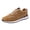 Coffee, variant on Men's Platform Cushioned Flow Sneakers, Solid Color Thick Sole Running Walking Shoes, Mesh Fabric Round Toe Classic Casual Trainers (Coffee, 6)