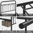 thumbnail image 4 of FullFurnique Metal Platform Bed Frame with Vintage Headboard and Footboard, Twin, Black, 4 of 10