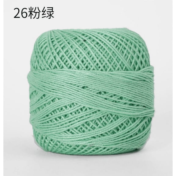 Mictong pure cotton crochet thread, 50g fine spun yarn, soft yarn, suitable for crochet and hand weaving, suitable for DIY crafts, exquisite accessories, Size 3, 3 pieces, green