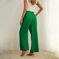 thumbnail image 2 of Gerichy Women's Wide Leg Pants with Pockets Lightweight High Waisted Adjustable Tie Knot Loose Trousers Flowy Summer Beach Lounge Pants Women Casual Pants High Waisted Self Tie Belted Pants, 2 of 5