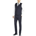 thumbnail image 3 of Mens Side Vent 3-piece Navy Wool Modern Fit Suit DTI DARYA, 3 of 4
