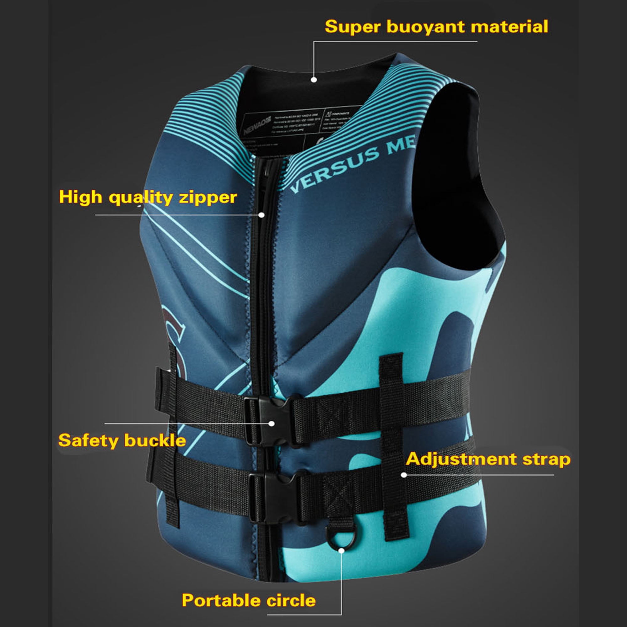 Live Jacket Wakesurf Comp Vest Neoprene Impact Vest Great for Boating Rafting Surfing Buoyancy All Other Watersports Activities Live Vest