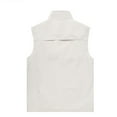 thumbnail image 4 of HOOMEUMY Mens Cargo Vest Stand Collar Jacket Quick Dry Design Casual Workout Sleeveless Clothes Fashion 2025 Trendy Classic Solid Coat White XXXL, 4 of 4
