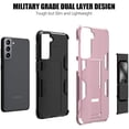 thumbnail image 4 of for Samsung S21 Case 5G 6.2 inch Heavy Duty Protective Military Grade Dual Layer Galaxy S21 Case with Screen Protector Magnetic Built-in Kickstand Phone Case for Samsung S21(Rose Gold), 4 of 7