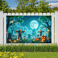 thumbnail image 5 of Spooky Design Halloween Banner Polyester Material Pumpkin Decoration Night Theme Lanterns for Trick-or-Treat Halloween Party Haunted House, 5 of 5