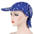 thumbnail image 5 of Audhol Hats for Women Creative Weat Wicking Beanie Cap Chemo Cap for Women Adjustable Assorted Paisley Print Biker Hat Hood Headband Headscarf Head Wraps Costume Hat Blue One Size, 5 of 5
