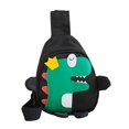thumbnail image 2 of bolsa cruzada para niños,Bolsa de pecho de dinosaurio Mochila para niños Bolsa cruzada,Regalo de cumpleaños Bolsa para niños Bolsas para niños de dibujos animados de nailon,bolso de negro, 2 of 9