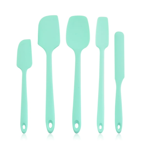 Cake Scraper Spatula Set Baking Cooking Silicone Utensil Cake Icing Smoother Smoothing Tools Kit, 5 Pieces/Set, Type A