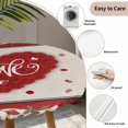 thumbnail image 6 of Red Valentine's Day Fitted Tablecloth with Elastic Edged, Round Table Cloth for Dining Table, Love Heart Roses Romantic Rustic Waterproof Oil Proof Table Cover for Indoor Outdoor 36"-44", 6 of 8