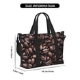 thumbnail image 3 of Zufioo Coffee Bean Pattern Hand-held Travel Bag, Waterproof Adjustable Shoulder Strap Crossbody Duffel Bag, Suitable for Work, Short trips, Sports, 3 of 8
