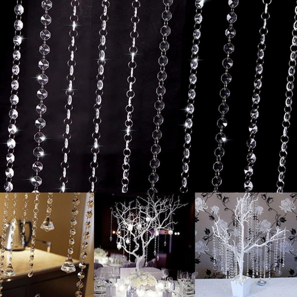 25 cm lengths  ** Buy 5 get 1 free ** Crystal garland chain REAL glass crystal 