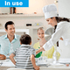 thumbnail image 5 of Juego de 3 gorros de chef para adultos, ajustables, elásticos, para panadero, cocina, gorro de chef, 5 of 5