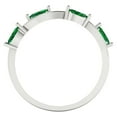 thumbnail image 5 of 0.4 ctw Wedding Band for Women - 18K White Gold Simulated Emerald Stackable Eternity Ring, 5 of 6