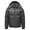 Dark Gray, variant on Nmnitkp Men's Winter Jackets Solid Color Detachable Hood Puffer Jacket Windproof Warm Full Zip Padded Coat Side Pockets Long Sleeve for Outdoor Travel Daily Casual Wear Black,L