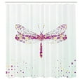 thumbnail image 3 of Ambesonne Abstract Art Shower Curtain, Flying Dragonfly, 69"Wx70"L, Purple Yellow, 3 of 5