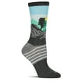 thumbnail image 2 of MeMoi Women's Take A Hike Rayon From Bamboo Crew Socks - Womens - Female, 9-11, Charcoal Heather, 2 of 3