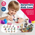 thumbnail image 3 of Ayieyill 12 Pcs Prefilled Easter Eggs with Ship Building Blocks for Kids, Boys Girls Easter Party Surprise Pirate Ship Toys in Basket Filler, Basket Stuffers, 3 of 8