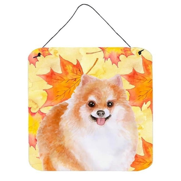 Pomeranian No.2 Fall Wall or Door Hanging Prints, 6 x 6 in.