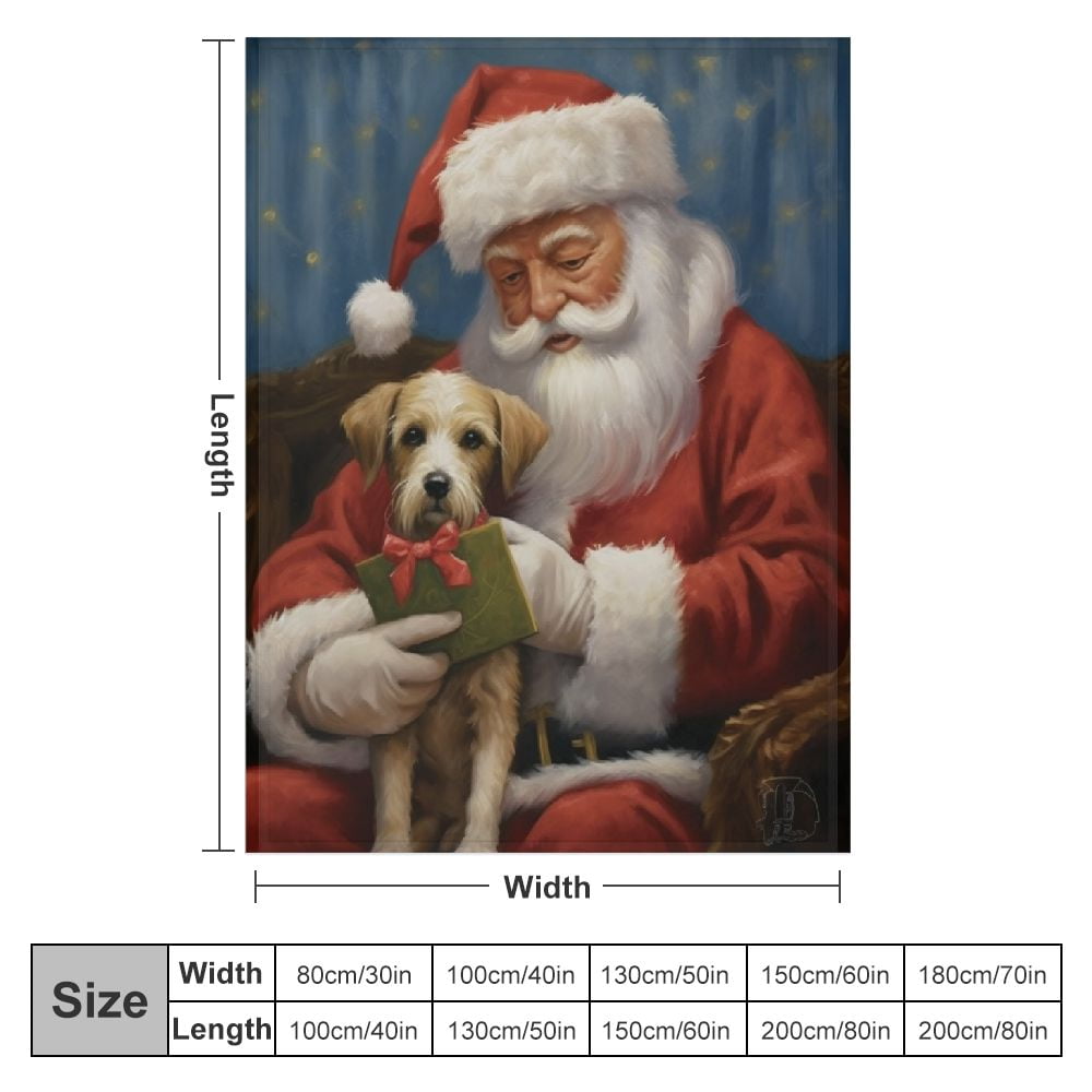 Pratyus Dog Flannel Throw Blanket for Couch Sofa Bed, All Seasons Comfort, Christmas Home Decor Theme 60x80in