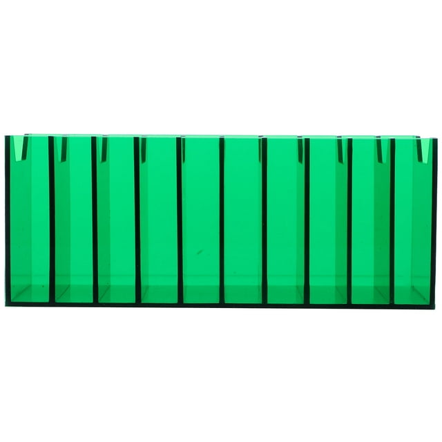 Raindrops Desk Organizer Box Acrylic Green for Classroom Supplies Reduce Distractions 1Set