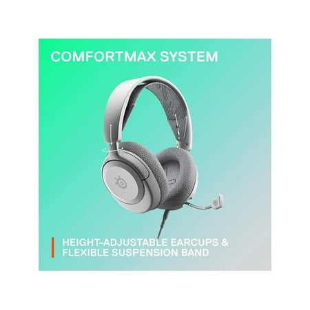 SteelSeries Arctis Nova 1 Wired Gaming Headset for PC with 3.5mm Jack — White