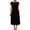 Black, variant on Women's Casual Midi Dress Crew Neck Short Sleeve Elastic Waist a Line Flowy Dress with Pockets Pull on Soft Breathable Fabric for Summer Spring Daily Wear