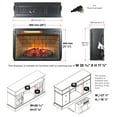 thumbnail image 2 of Indoor Fireplaces 26 inch infrared quartz heater fireplace insert -woodlog version with brick,Gas Indoor Fireplaces, 2 of 11