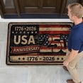 thumbnail image 2 of USA 250th Anniversary Doormat, Patriotic Vintage Front Door Mat with Red White Blue Design, Non-Slip Dirt Trapper for Entryway, 2 of 3