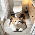 thumbnail image 5 of U-Shaped Toilet Rug, Diatomaceous Earth | Quick-Dry & Absorbent | Fits Toilet Base | Funny Wildlife Bathroom Decor 19.69x15.75in, 5 of 5