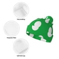 thumbnail image 3 of Hirioo Green And White Polka Dot for Men's Knit Cuffed Beanie for Outdoor Activities Unisex, 3 of 6